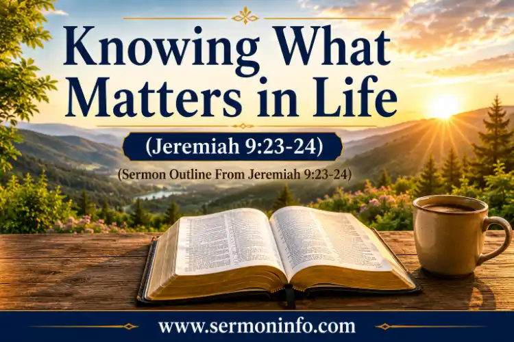 Sermon Outline From Jeremiah 9:23-24 | Knowing What Matters in Life Sermon Outline From Jeremiah 9:23-24 | Knowing What Matters in Life