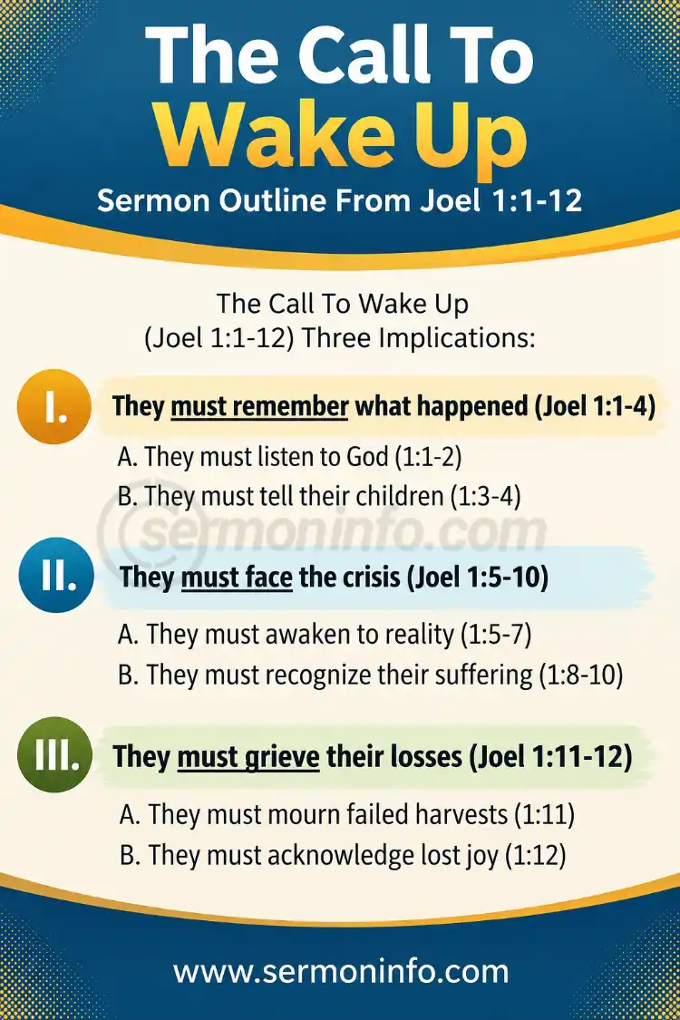 The Call To Wake Up | Sermon Outline From Joel 1:1-12 The Call To Wake Up | Sermon Outline From Joel 1:1-12