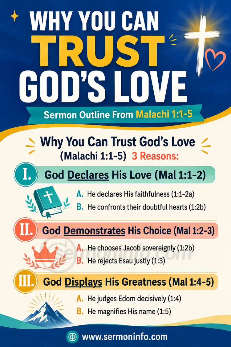 Sermon Outline From Malachi 1:1-5 | Why You Can Trust God's Love Sermon Outline From Malachi 1:1-5 | Why You Can Trust God's Love