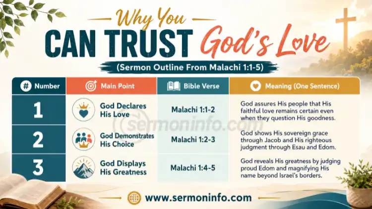 Sermon Outline From Malachi 1:1-5 | Why You Can Trust God's Love Sermon Outline From Malachi 1:1-5 | Why You Can Trust God's Love