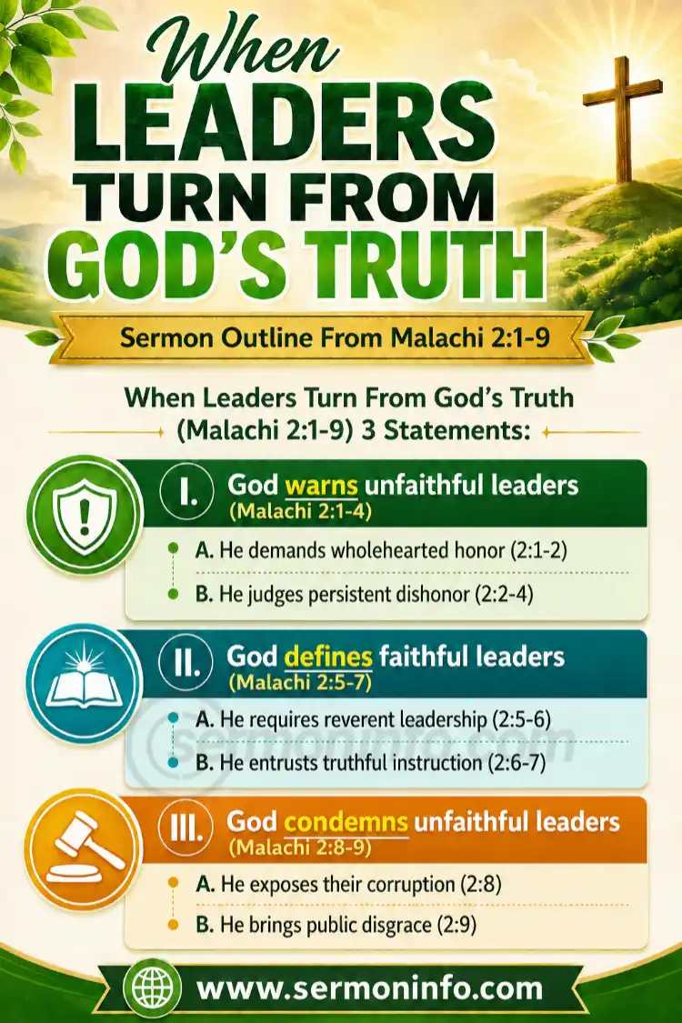 Sermon Outline From Malachi 2:1-9 | When Leaders Turn From God's Truth