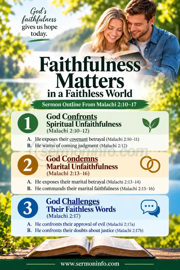 Sermon Outline From Malachi 2:10-17 | Faithfulness Matters in a Faithless World Sermon Outline From Malachi 2:10-17 | Faithfulness Matters in a Faithless World