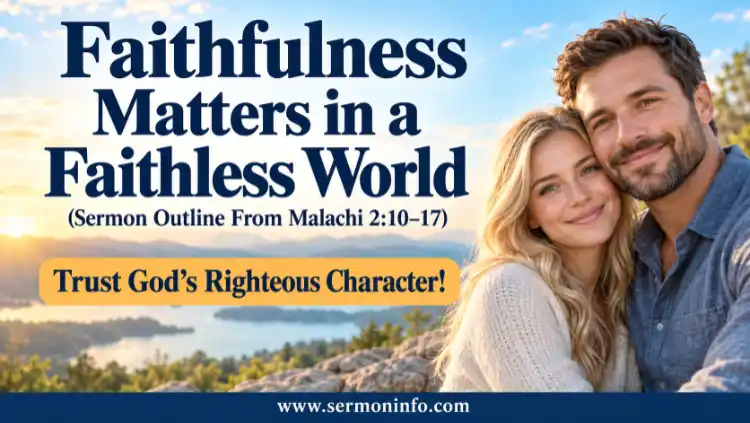 Sermon Outline From Malachi 2:10-17 | Faithfulness Matters in a Faithless World Sermon Outline From Malachi 2:10-17 | Faithfulness Matters in a Faithless World