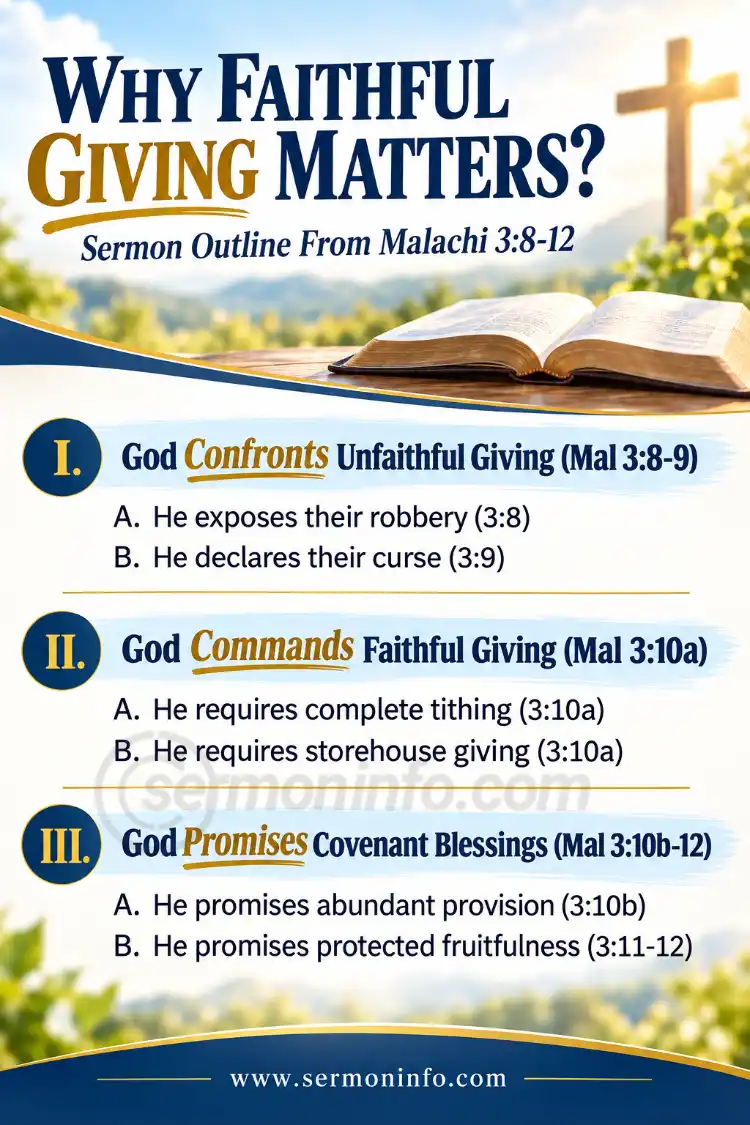Why Faithful Giving Matters? | Sermon Outline From Malachi 3:8-12