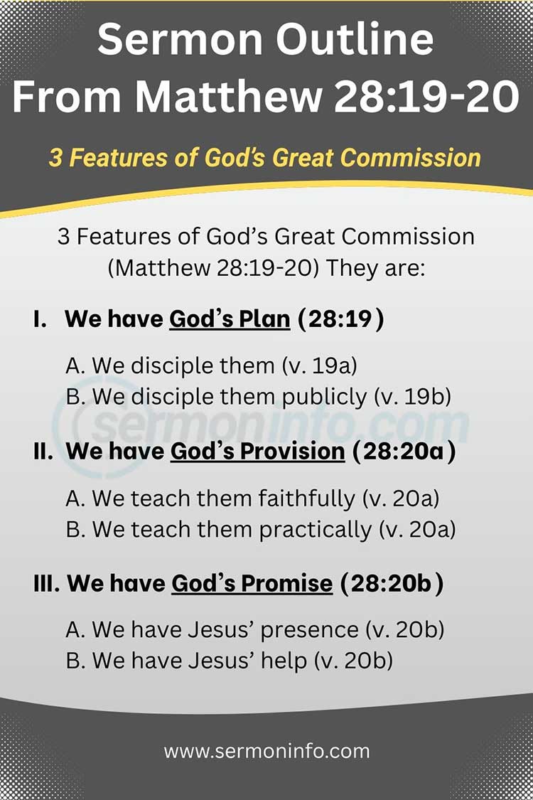 Sermon Outline From Matthew 28:19-20
