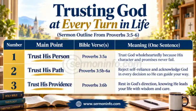 Sermon Outline From Proverbs 3:5-6 | Trusting God at Every Turn in Life Sermon Outline From Proverbs 3:5-6 | Trusting God at Every Turn in Life