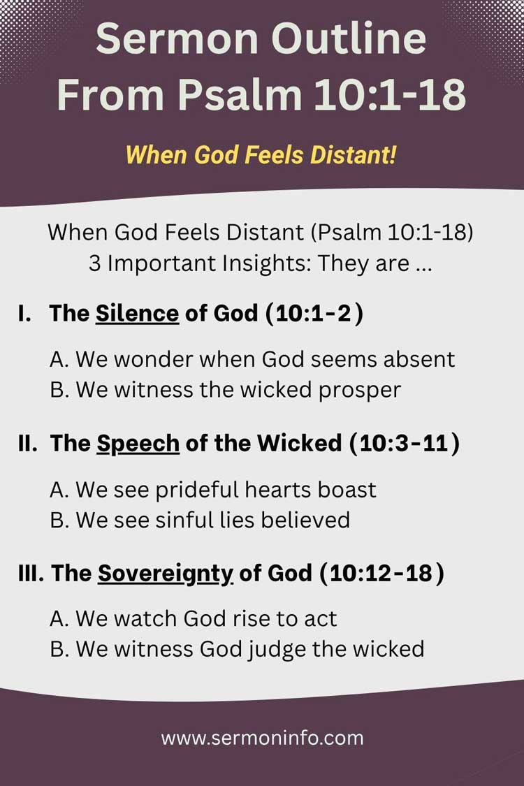 Sermon Outline From Psalm 10:1-18 Sermon Outline From Psalm 10:1-18
