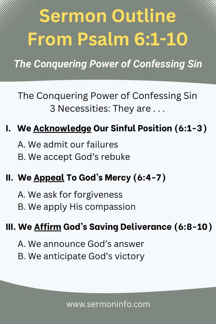 Sermon Outline From Psalm 6:1-10
