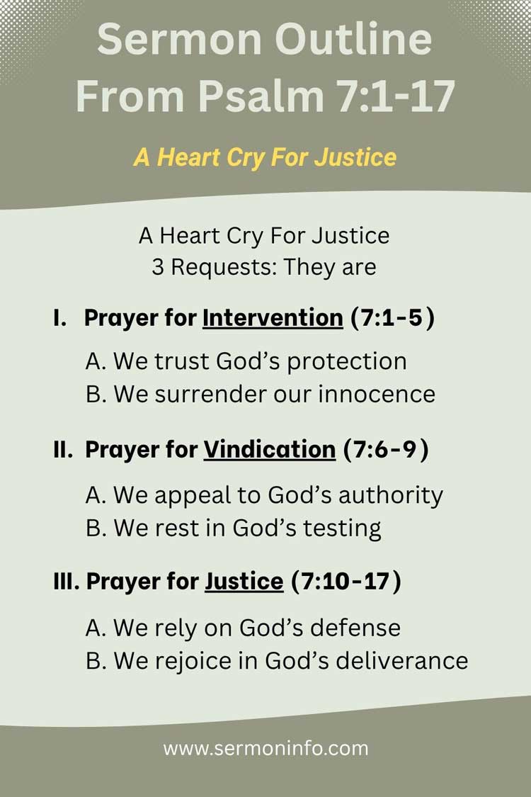 Sermon Outline From Psalm 7:1-17 Sermon Outline From Psalm 7:1-17