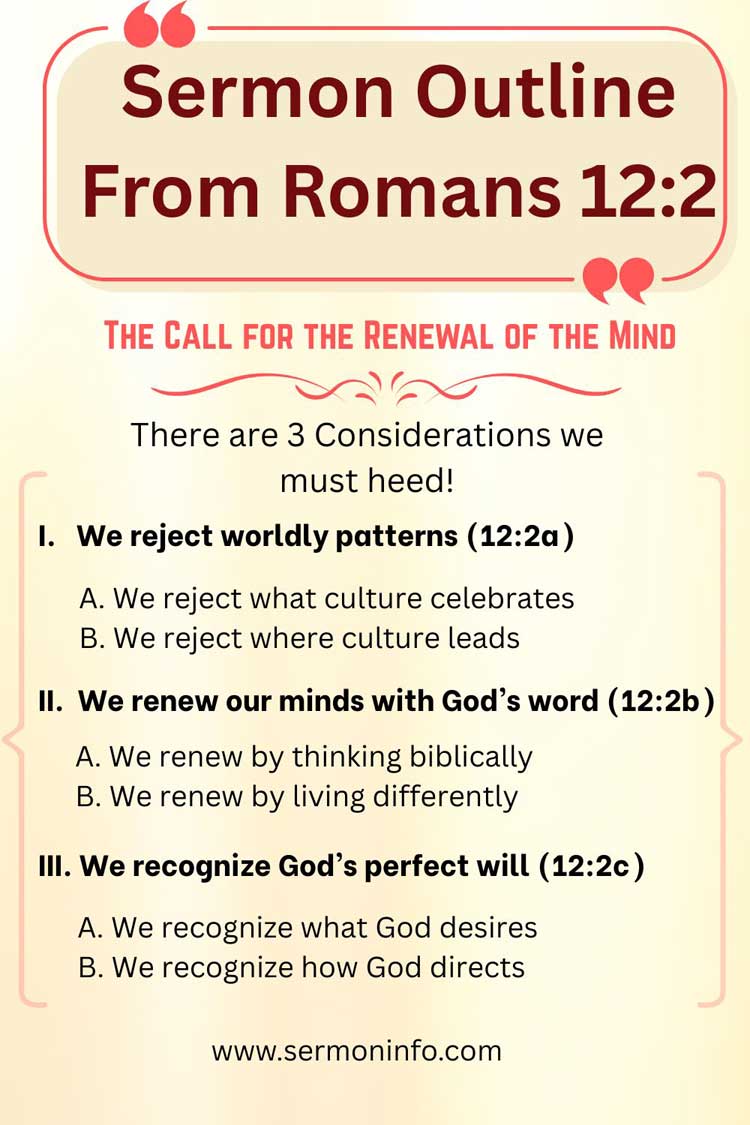Sermon Outline From Romans 12:2