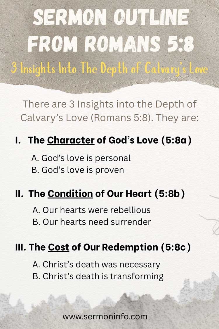 Sermon Outline From Romans 5:8