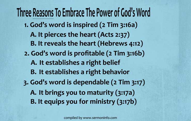 Sermon Outline of 2 Timothy 3:16-17