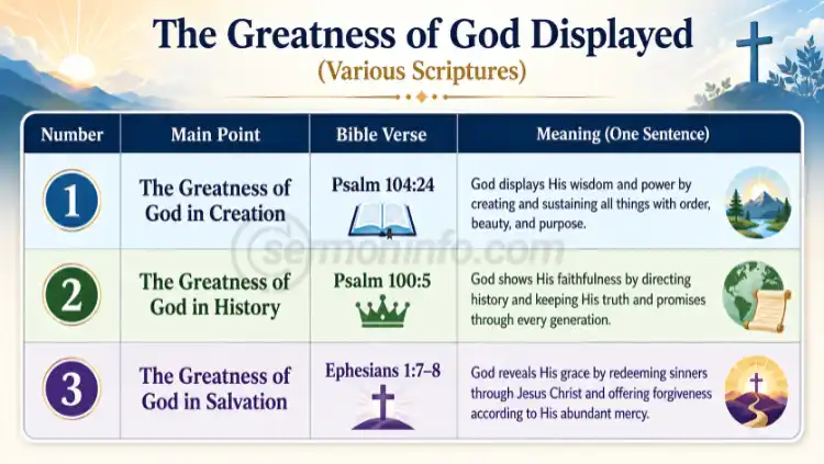 The Greatness of God Displayed