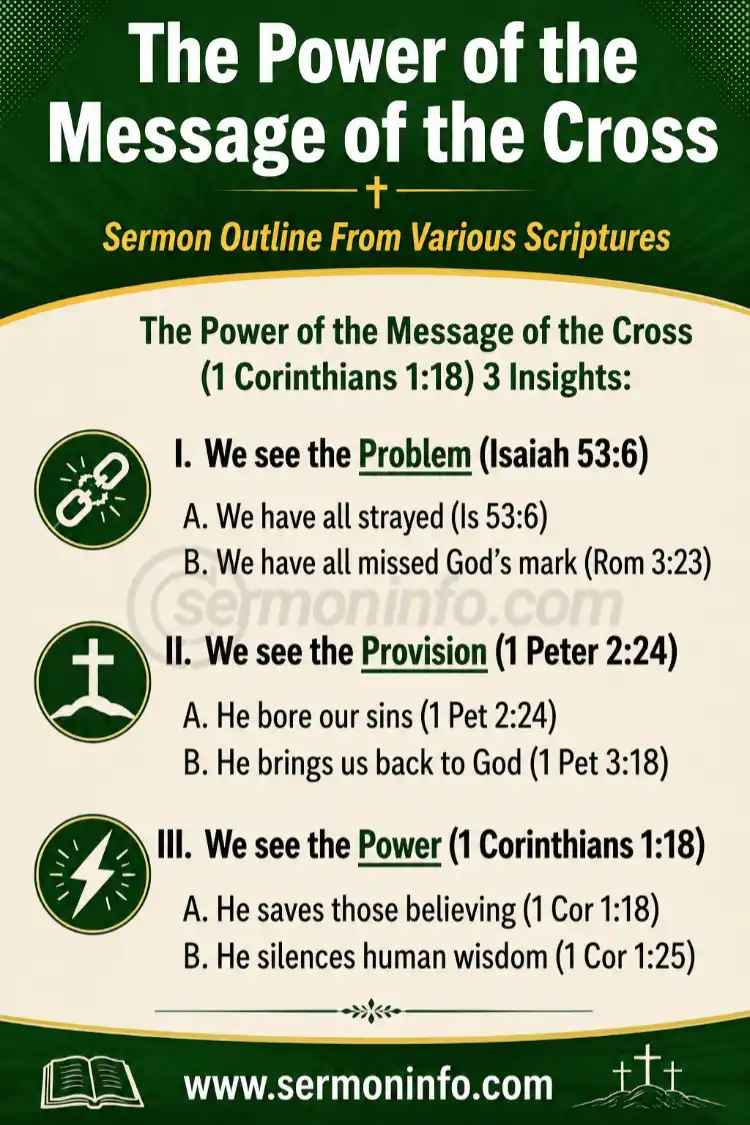 The Power of the Message of the Cross | Sermon Outline From 1 Corinthians 1:18 The Power of the Message of the Cross | Sermon Outline From 1 Corinthians 1:18