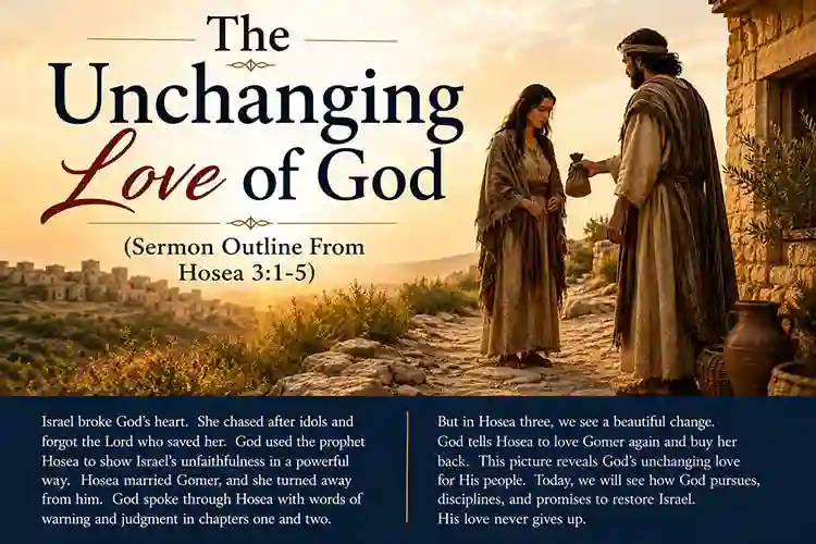 The Unchanging Love of God | Sermon Outline From Hosea 3:1-5