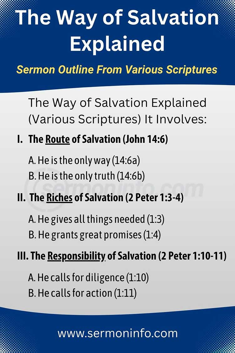The Way of Salvation Explained | Sermon Outline About Salvation The Way of Salvation Explained | Sermon Outline About Salvation