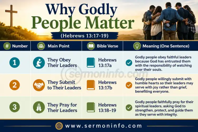 Why Godly People Matter | Sermon Outline From Hebrews 13:17-19