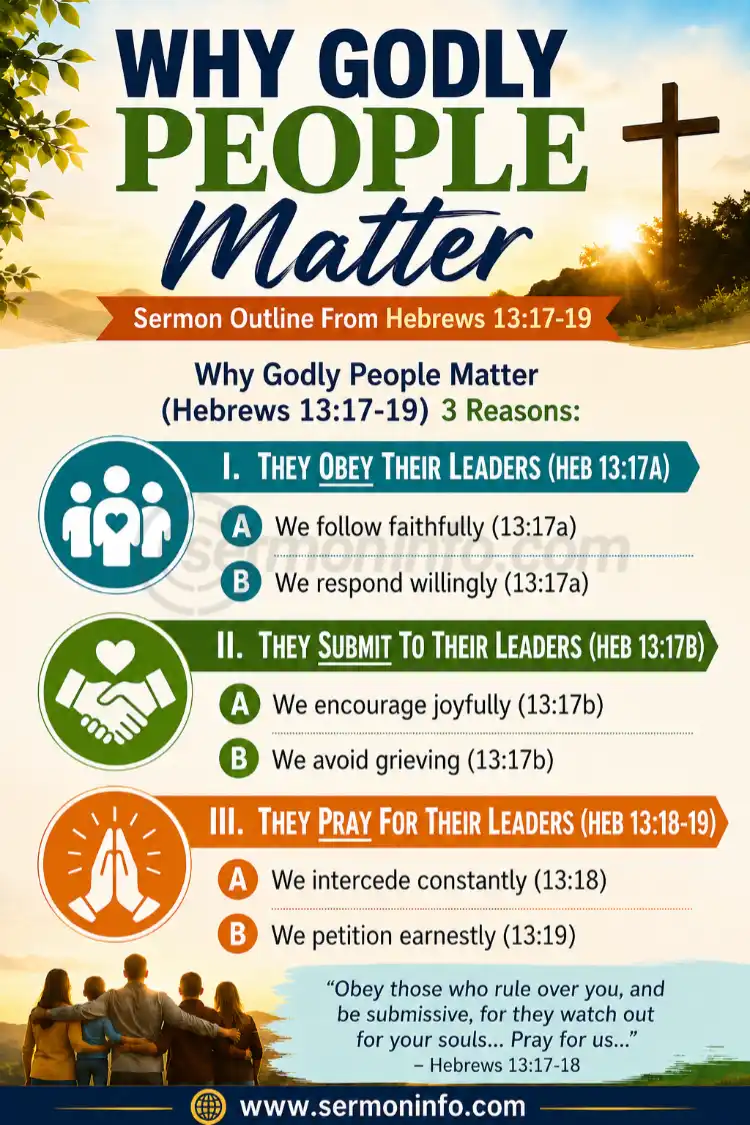 Why Godly People Matter | Sermon Outline From Hebrews 13:17-19